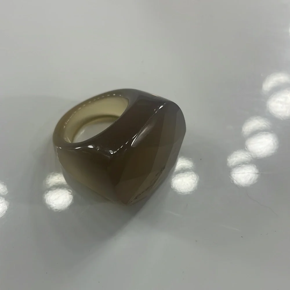 Smokey Quartz Cocktail, Faceted Gemstone, Chunky Ring, Size 9.5 - Picture 5 of 6